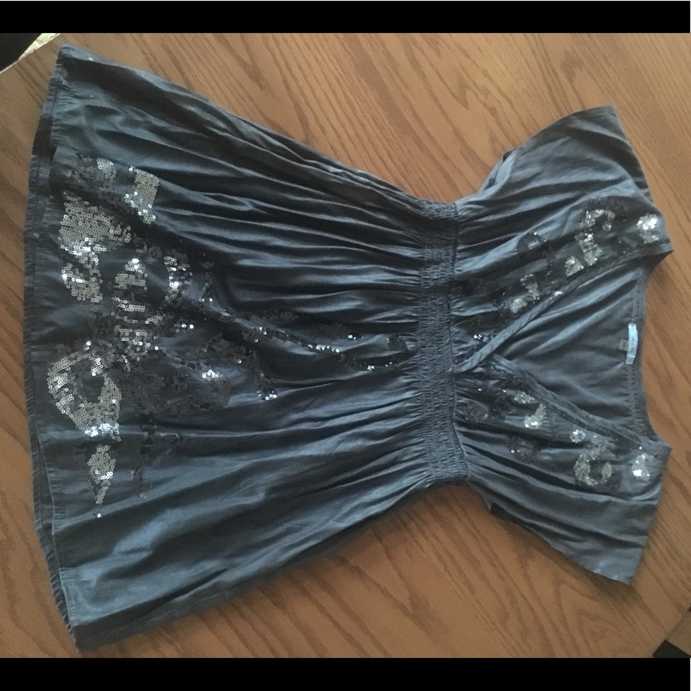 Sparkly silver blouse